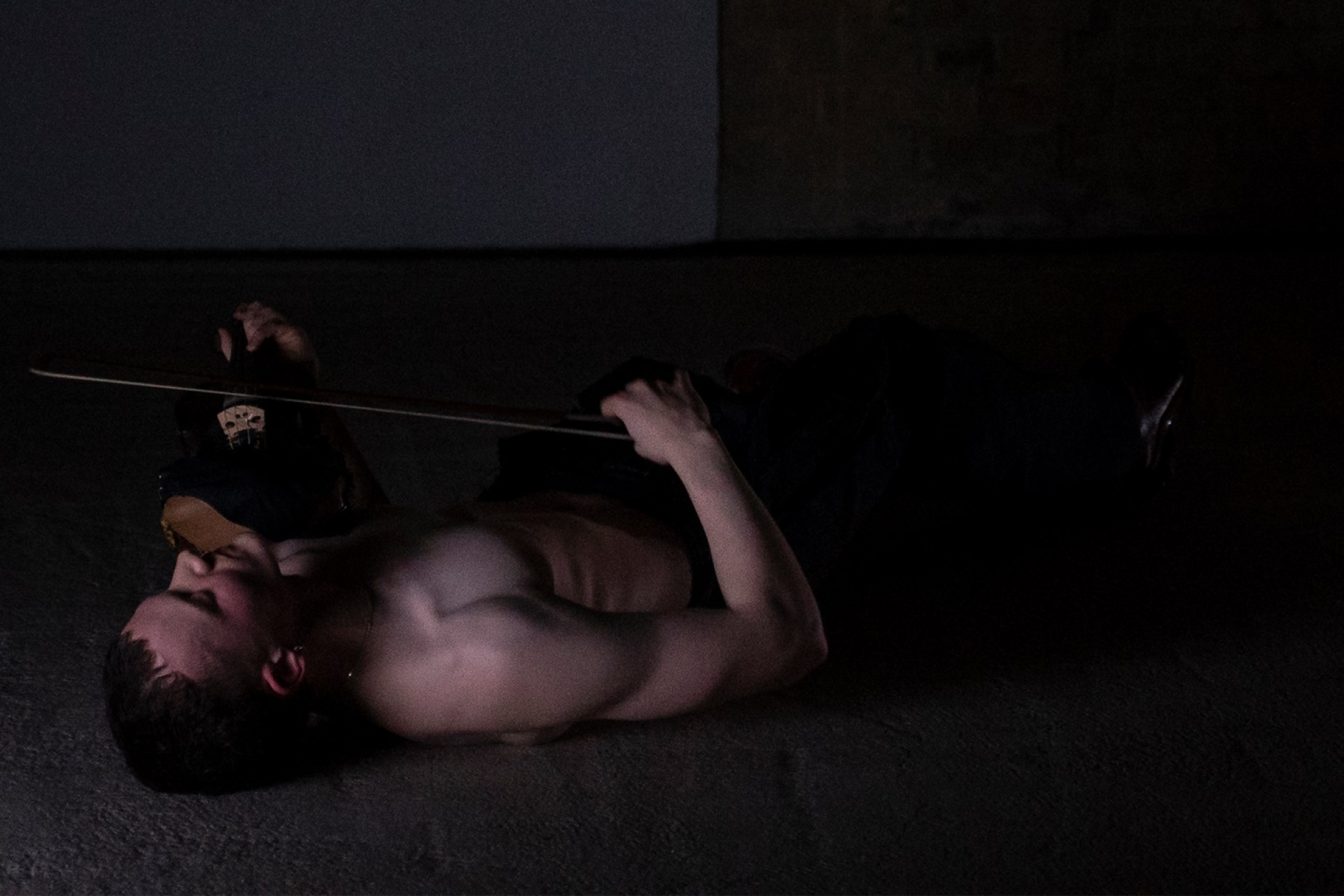 Art - guy lying on his back