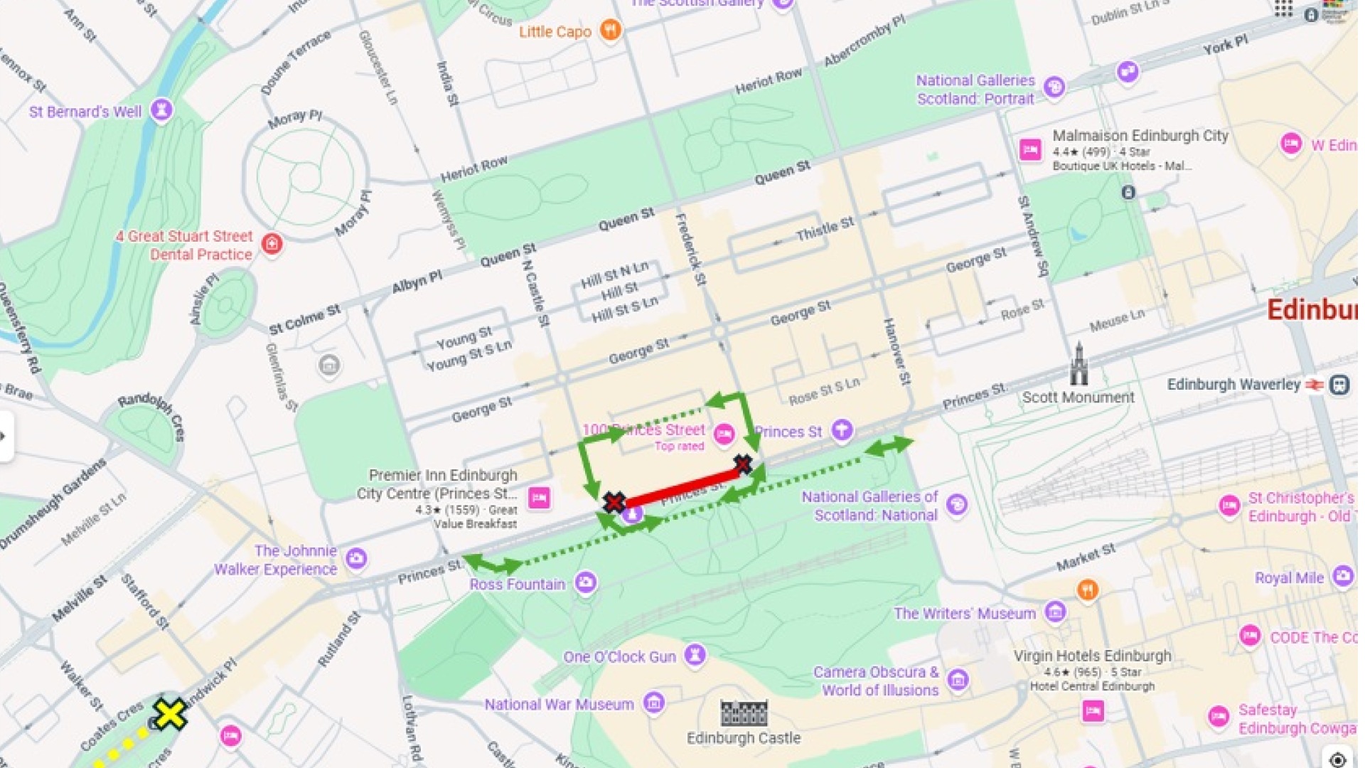 Princes St disruption