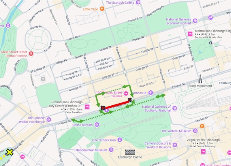 Princes St disruption