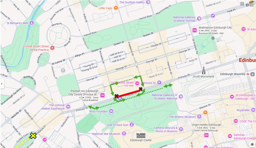 Princes St disruption