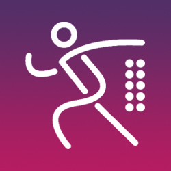 A graphic with an icon representing the Decathlon, in the purple and red of the 2016 Edinburgh Festival Fringe